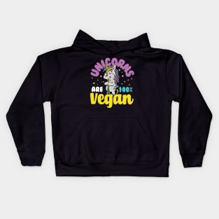 Unicorns Are Vegan Kids Hoodie